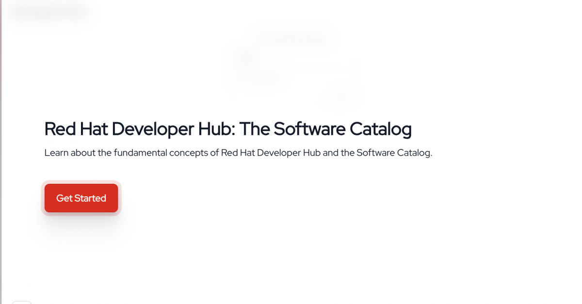 Get started with Red Hat Developer Hub software catalog Red Hat Developer